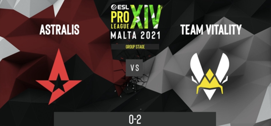 CSGO：Vitality以2-0击败Astralis，小组排名再添3分