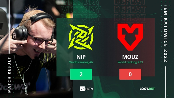 CSGO：MOUZ以0-2不敌NIP，无缘后续比赛