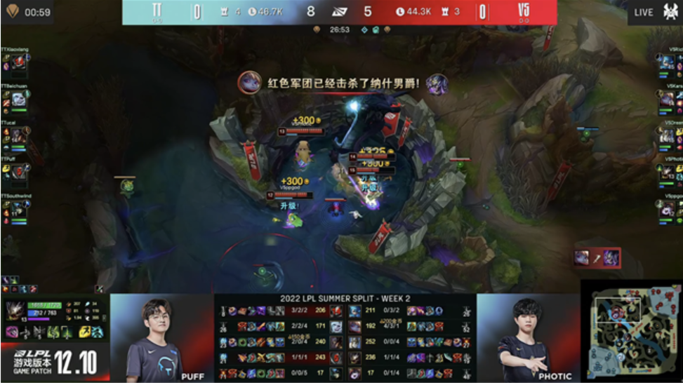 TT难以弥补团队配合与运营差距，以0-2不敌V5