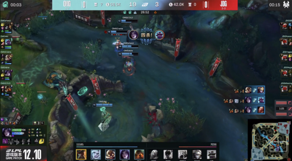 赛恩闪现完成对位单杀，JDG以2-1逆转OMG