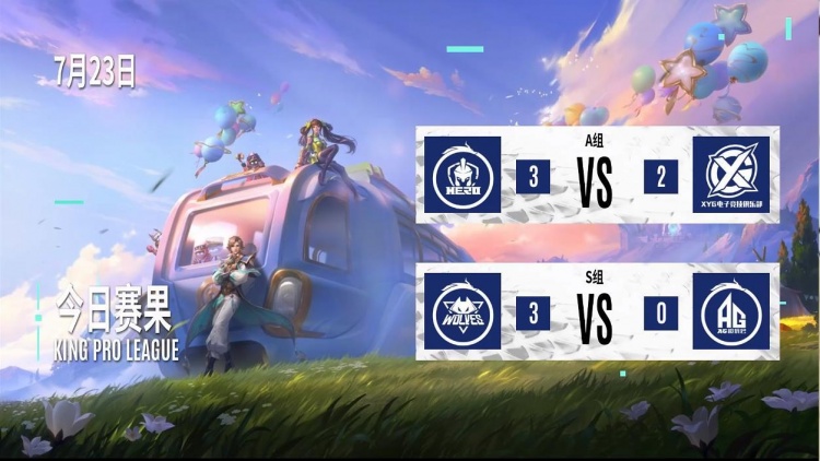 王者荣耀:Hero久竞 3:2 XYG 狼队零封AG