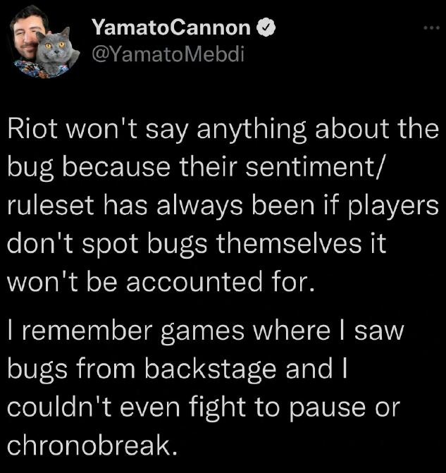 FNC主教练：拳头不会回应bug 因为拳头态度/管理规定一直如此