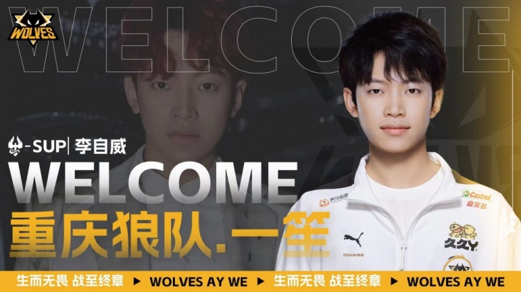 重庆狼队人员变动公告:原南京Hero久竞选手一笙正式加入队伍 重庆狼队人员变动公告:原南京Hero久竞选手一笙正式加入队伍